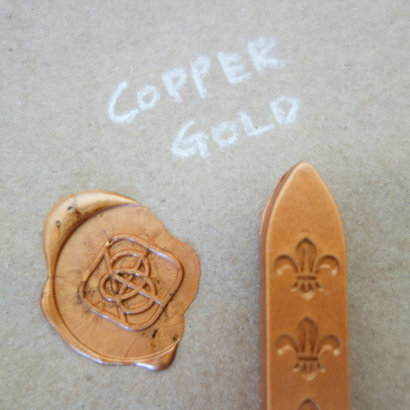 Copper Gold Non-Wick Fleur Sealing Wax Sticks for Wax Seal